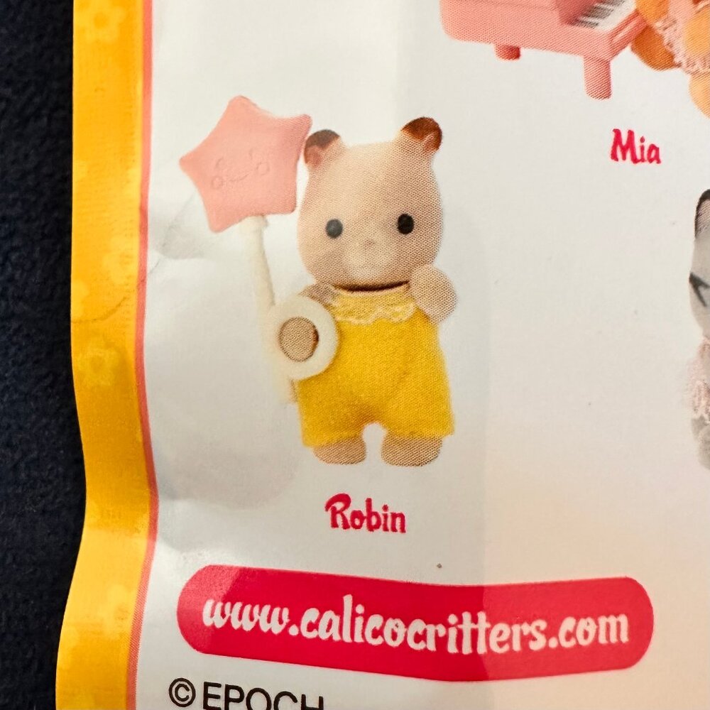 CALICO CRITTERS "BABY PARTY" SERIES- OPENED BAG, ROBIN - Picture 4 of 4